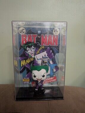 Batman Joker Funko Pop Display with Green and Purple Accent